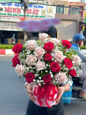 giỏ hoa hồng